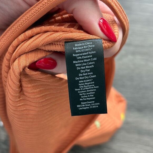 NWT Urban Outfitters Desert Dreamer Ribbed Orange Lemon Lime One Piece Medium - Picture 5 of 6